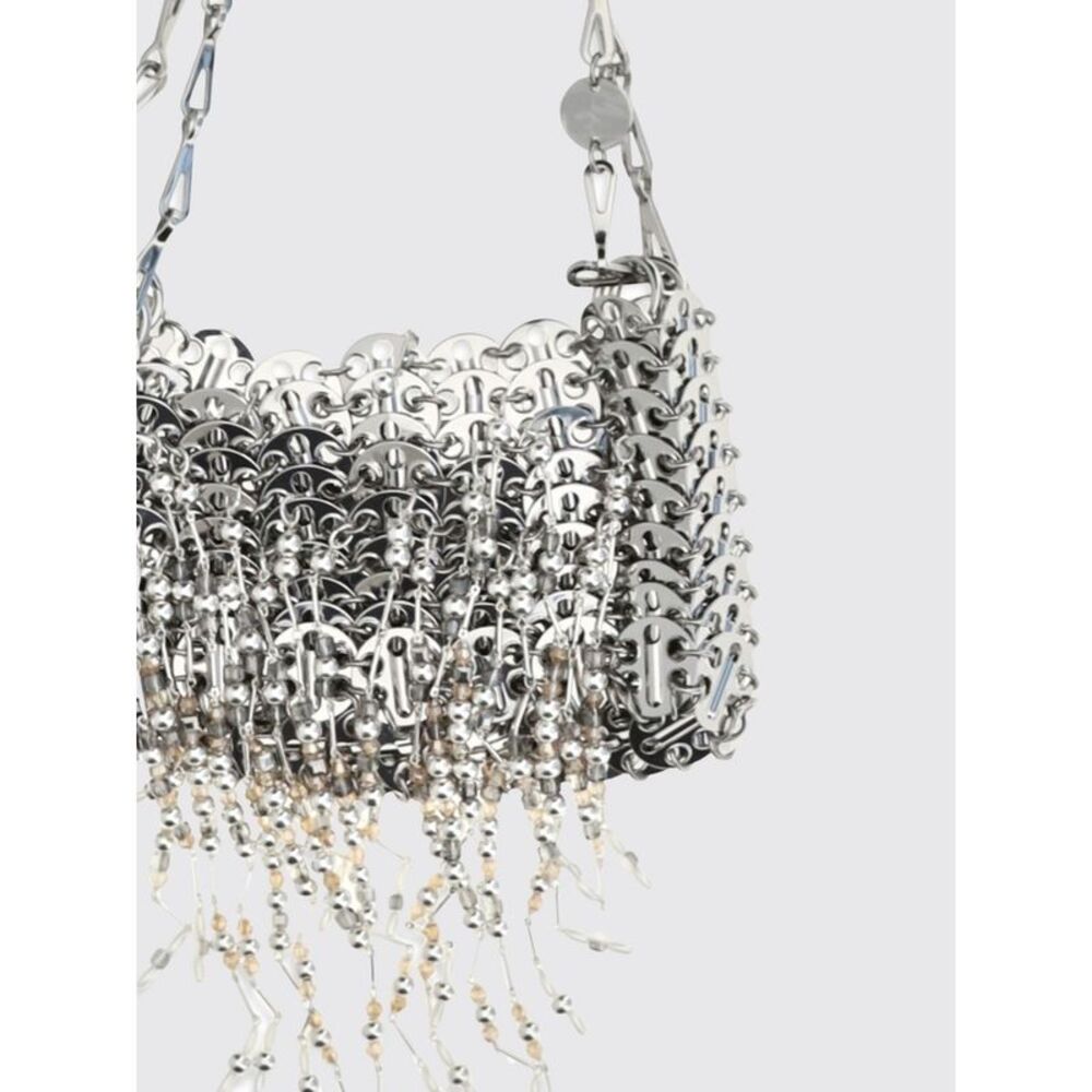 Rabanne Women 1969 Nano Metallic Mesh Mini Bag Rabanne With Jewel Fringes - Picture 3 of 3
